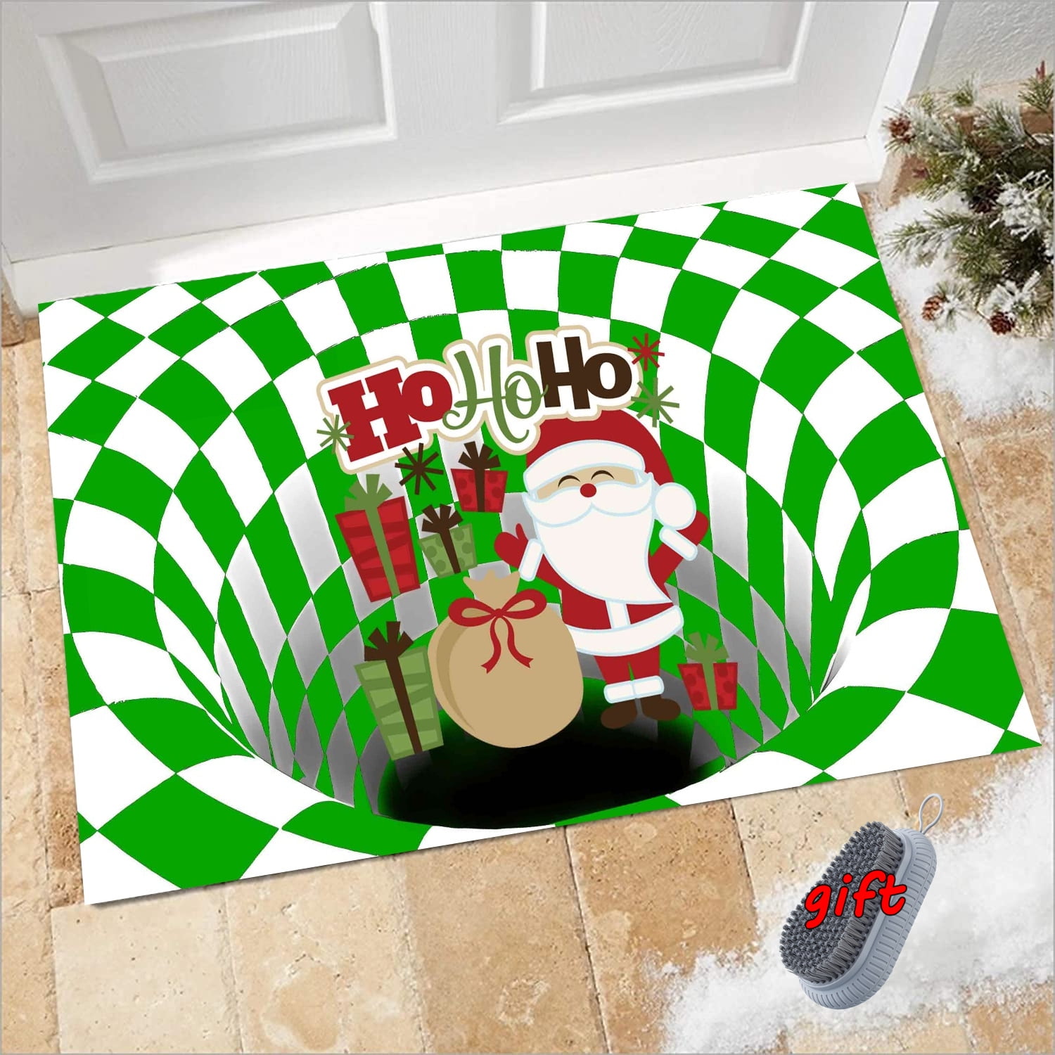 Merry Christmas Claus Snowman Elk Door Mats Outdoor Doormat