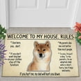 thumbnail image 1 of Welcome to My House Doormat Shiba Inu House Doormat Dog Lovers Indoor Doormat Durable Front Door Mats Entryway Rugs Non-Slip Absorbent Area Rugs Resist Dirt Carpet for Room Decor 30 x18 Inch, 1 of 5