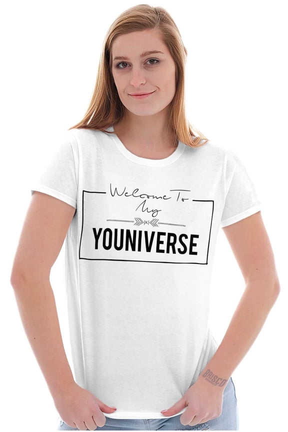 Welcome My Youniverse Romantic Pun Women's Plus Size Shirt Brisco Brands 2X