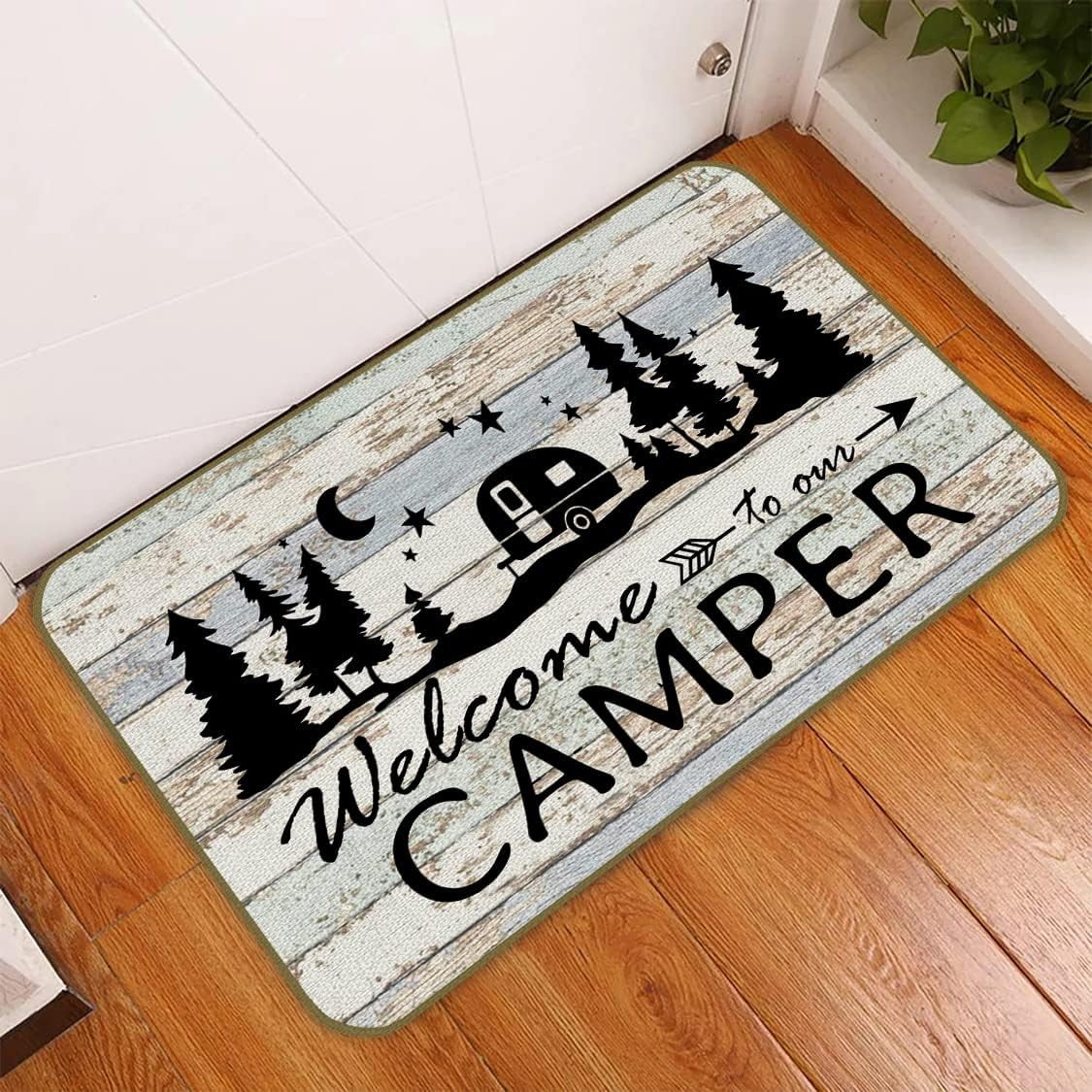 Welcome to Our Camper Decorative Doormat,Funny Camping Floor Mats ...