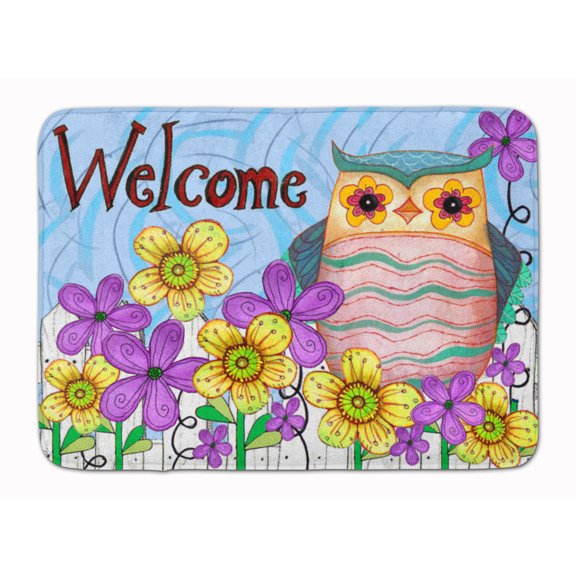 Welcome Owl Machine Washable Memory Foam Mat