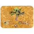 thumbnail image 1 of Welcome Palm Tree On Gold Glass Cutting Board- Large, 1 of 1