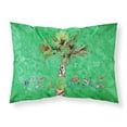 thumbnail image 1 of Welcome Palm Tree on Green Fabric Standard Pillowcase, 1 of 2