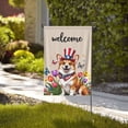 thumbnail image 1 of Welcome Patriotic Corgi Garden Flag Double Sided 12x18 Inch Summer Spring Flowers Yard Flag Outdoor Decoration Home Gifts for Men Women Birthday Gifts Memorial Day, 1 of 7