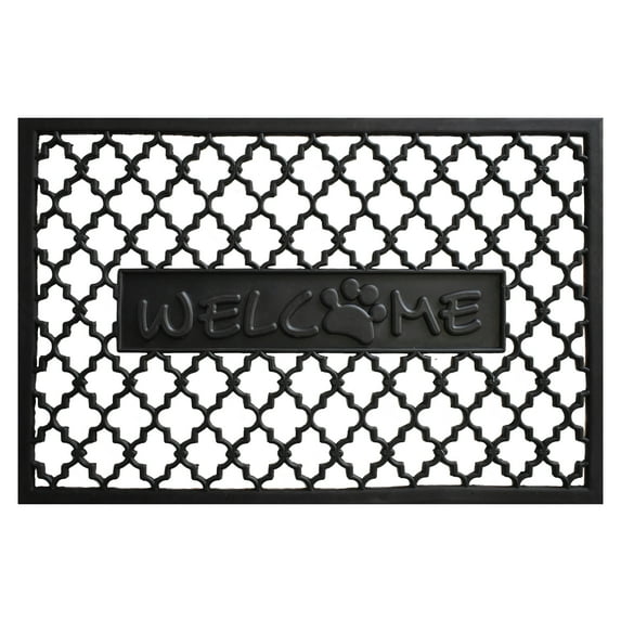 Welcome Paw Rubber Doormat