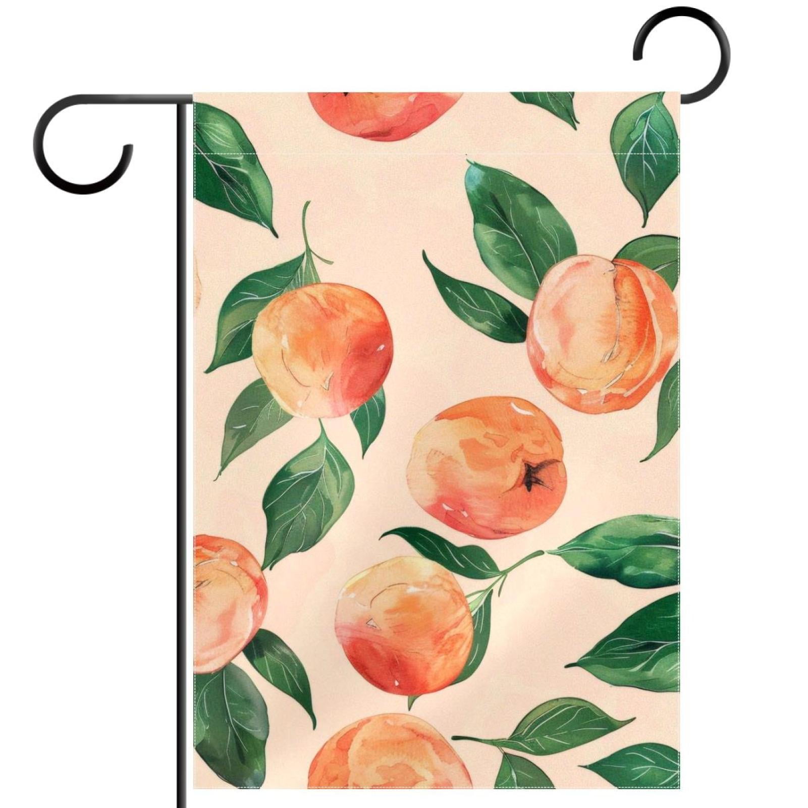 Welcome Peach Pink Garden Flag, Vertical Double Sided Small House Flag, Yard Farmhouse Outdoor Deck Veranda Lawn Decor 28x40 Inch