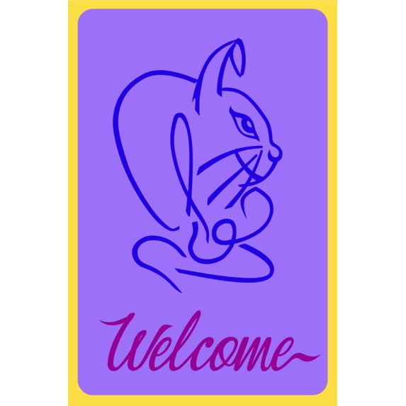 Welcome Picture Art - House Living Room - Peel & Stick Sticker - Vinyl Wall Decal Size : 8 Inches X 12 Inches