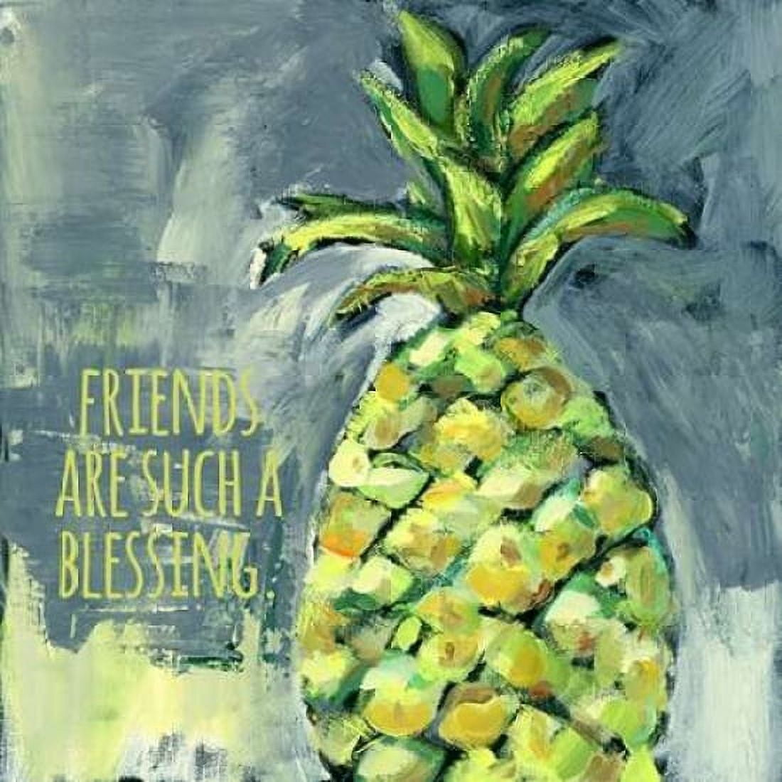 Welcome Pineapple Friends Blessings Canvas Art - Pamela J Wingard (24 x 24)