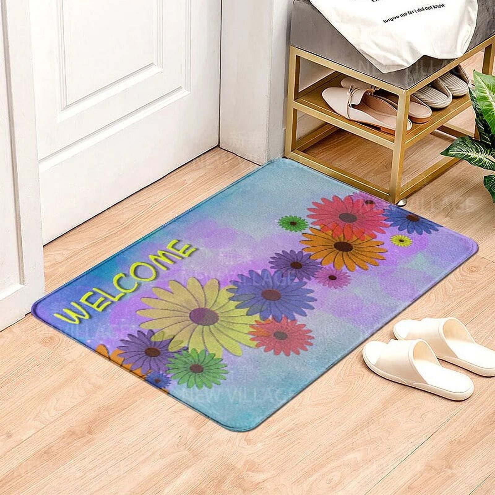 Welcome Please Remove Your Shoes Door Mat Entrance Doormat Front Door Rug Outdoor Heavy Duty Floor Mats Non Slip Flannel Back
