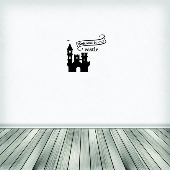 Welcome Princess Fairy Tale Girls Love Beautiful Crown Prince Unicorns Royalty Sweet Dreams Decorating Holiday Gift Ideas Girl Boy Bedroom Wall Decal Sticker - Size: 18 Inch x 18 Inch