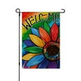 thumbnail image 1 of Welcome Progress Pride Garden Flags for Outside, Watercolor Rainbow Daisy Gay Pride Lesbian LGBT Yard Decoration, Small Pansexual Outdoor Decor for Summer Farmhouse Celebration,12x18 Inch Double Sided, 1 of 5