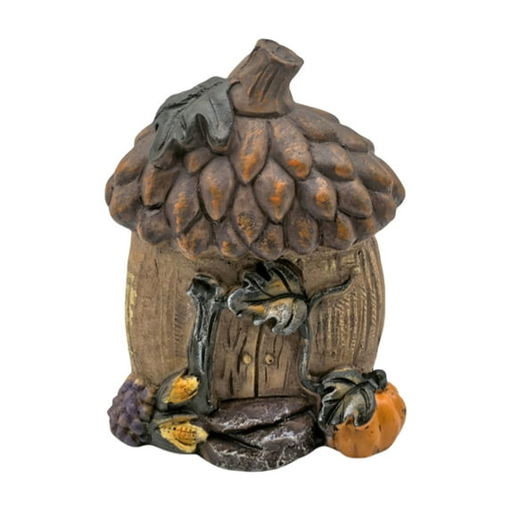 Welcome Pumpkin & WheatEar Garden House Ornament - Indoor/Outdoor Table Courtyard Decor
