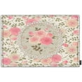 thumbnail image 1 of Welcome Rectangular Door Mat Shabby Chic Rose Lace Frame with A Bouquet of Roses Entrance Way Rugs Doormats Soft Non-Slip Washable Bath Rugs Floor Mats for Home Bathroom Kitchen 20x32 Inch, 1 of 5