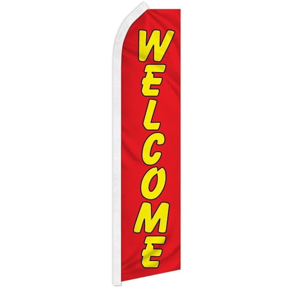 Welcome (Red & Yellow) Super Flag