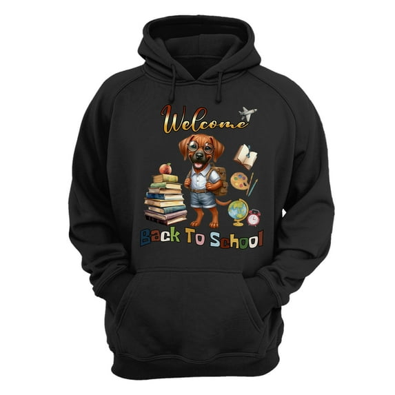 Welcome Rhodesian Ridgeback Back to School Vintage Retro Hoodie Unisex Merch Hoodies Ridgebacks Dog Lover Gifts - 02012