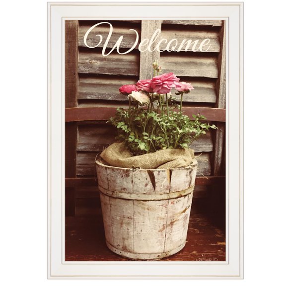 TrendyDecor4U Welcome Roses By Anthony Smith Framed Print ANT133-226G
