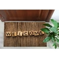 thumbnail image 1 of Welcome Rugs, Brown Welcome Rug, Housewarming Gift Rugs, Modern Rug, Bedroom Rug, Machine Washable Rug, Gift Rug, Custom Rug, Home Decor, 5.2'x7.5' - 160x230 cm, 1 of 5