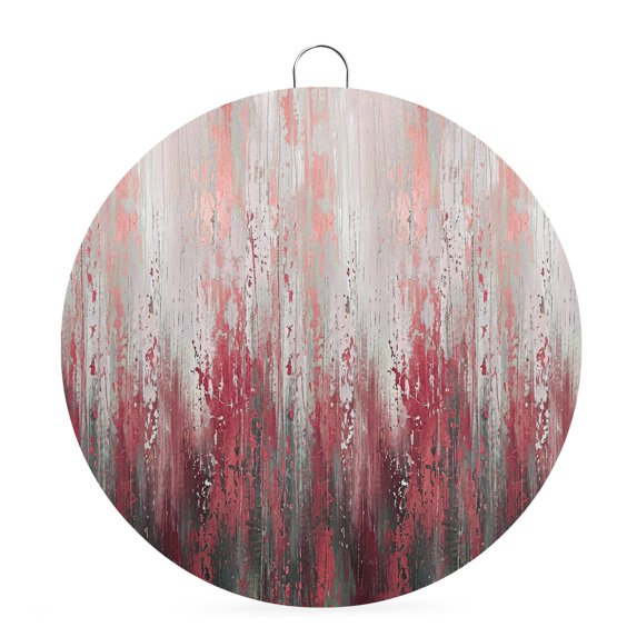 Welcome Sign for Front Door, Abstract Red Round Metal Wall Art Wreaths, Modern Gradient Minimalist Mottled Art Outdoor Indoor Wall Hanging Sign for Porch Decor Housewarming Gifts 7.9 Inch