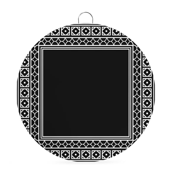 Welcome Sign for Front Door, Black Boho Round Metal Wall Art Wreaths, Modern Geometric Bohemia Abstract Textured Outdoor Indoor Wall Hanging Sign for Porch Decor Housewarming Gifts 7.9 Inch