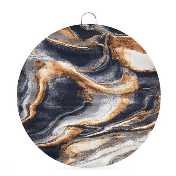 Welcome Sign for Front Door, Black Orange Marble Round Metal Welcome Front Porch Decoration, Vintage Stone Texture Entryway Wall Hanging Sign for Living Room Kitchen Hallway Housewarming Gift 6''