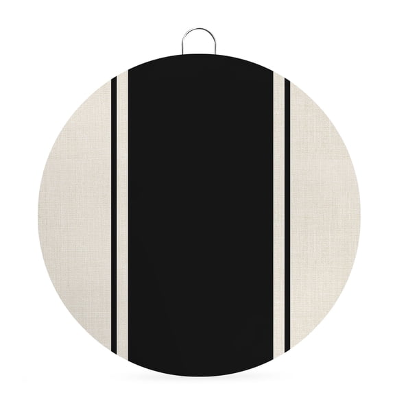 Welcome Sign for Front Door, Black Vintage Round Metal Welcome Front Porch Decoration, Geometric Stripes Simple Lines Entryway Wall Hanging Sign for Living Room Kitchen Hallway Housewarming Gift 6''