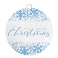 thumbnail image 1 of Welcome Sign for Front Door, Blue Merry Christmas Round Metal Wall Art Wreaths, Winter Snowflake Xmas Outdoor Indoor Wall Hanging Sign for Porch Decor Housewarming Gifts 7.9 Inch, 1 of 8