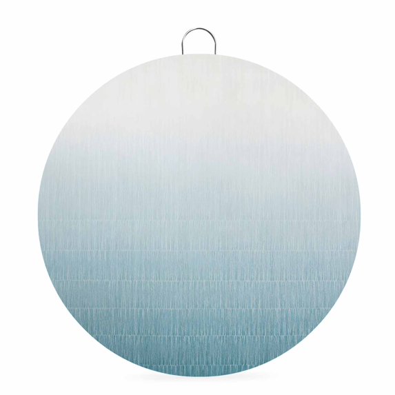 Welcome Sign for Front Door, Blue Ombre Round Metal Wall Art Wreaths, Aesthetics Contemporary Luxury Abstract Art Outdoor Indoor Wall Hanging Sign for Porch Decor Housewarming Gifts 5.9 Inch