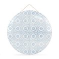 thumbnail image 1 of Welcome Sign for Front Door, Blue Petals Round Metal Wall Art Wreaths, Abstract Floral Grids Boho Mediterranean Outdoor Indoor Wall Hanging Sign for Porch Decor Housewarming Gifts 11.8 Inch, 1 of 8