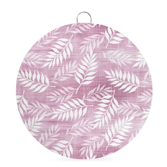 Welcome Sign for Front Door, Blush Pink Leaves Round Metal Wall Art Wreaths, Summer Botanical Modern Zen Vintage Outdoor Indoor Wall Hanging Sign for Porch Decor Housewarming Gifts 7.9 Inch