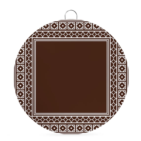 Welcome Sign for Front Door, Bohemian Floral Tile Round Metal Wall Art Wreaths, Brown Boho Sounthwest Middle Century Outdoor Indoor Wall Hanging Sign for Porch Decor Housewarming Gifts 7.9 Inch
