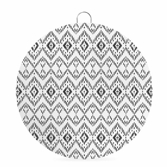 Welcome Sign for Front Door, Boho Geometric Round Metal Wall Art Wreaths, Aztec Tribe Southwestern Abstract Patterned Outdoor Indoor Wall Hanging Sign for Porch Decor Housewarming Gifts 7.9 Inch