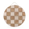 thumbnail image 1 of Welcome Sign for Front Door,Brown Beige Checkered Round Metal Welcome Front Porch Decoration,Modern Farmhouse Plaid Burlap Wall Hanging Sign for Living Room Kitchen Hallway Housewarming Gift 12'', 1 of 9