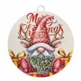 thumbnail image 1 of Welcome Sign for Front Door, Christmas Round Metal Wall Art Wreaths, Xmas Gnomse Gifts Tree Balls Rustic Outdoor Indoor Wall Hanging Sign for Porch Decor Housewarming Gifts 7.9 Inch, 1 of 8