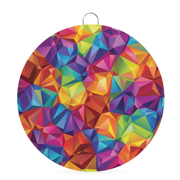 Welcome Sign for Front Door,Colorful Geometric Round Metal Welcome Front Porch Decoration,Modern Rainbow Ombre Abstract Art Wall Hanging Sign for Living Room Kitchen Hallway Housewarming Gift 8''