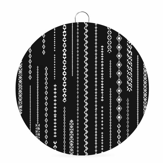 Welcome Sign for Front Door, Contemporary Geometric Round Metal Wall Art Wreaths, Modern Abstract Simpel Lines Black Outdoor Indoor Wall Hanging Sign for Porch Decor Housewarming Gifts 7.9 Inch