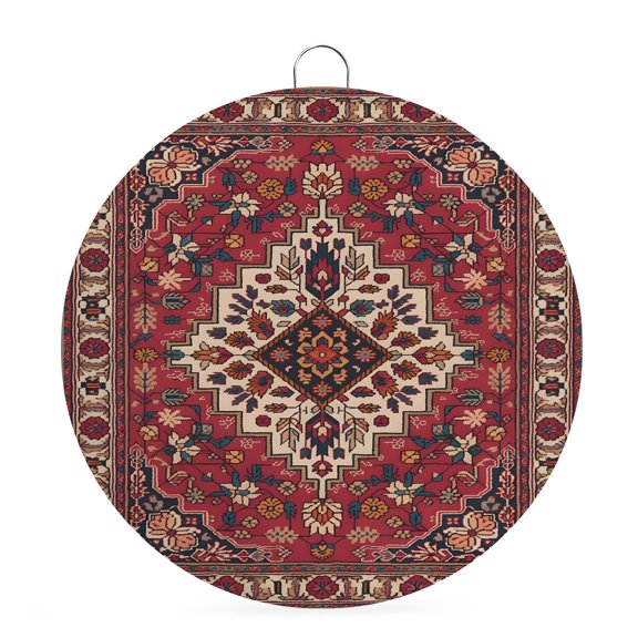 Welcome Sign for Front Door,Country Boho Round Metal Welcome Front Porch Decoration,Farmhouse Ethnic Abstract Nation Aesthetic Wall Hanging Sign for Living Room Kitchen Hallway Housewarming Gift 8''