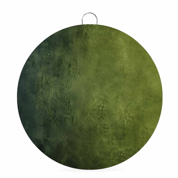 Welcome Sign for Front Door, Dark Green Ombre Round Metal Wall Art Wreaths, Modern Abstract Art Oil Paint Gradient Outdoor Indoor Wall Hanging Sign for Porch Decor Housewarming Gifts 7.9 Inch