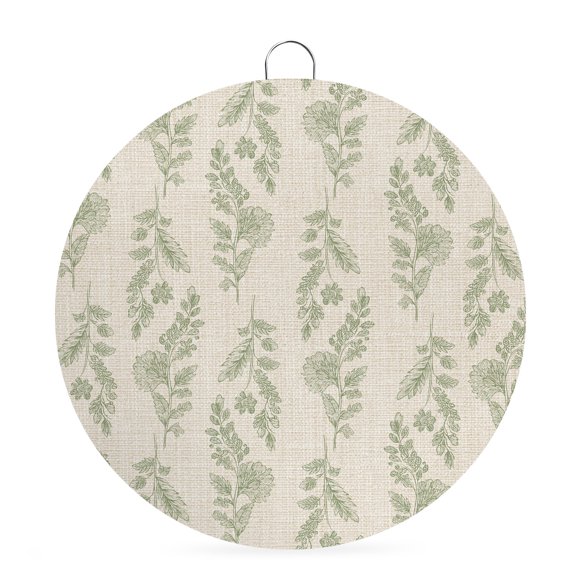 Welcome Sign for Front Door,Green Botanical Round Metal Welcome Front Porch Decoration,Pastoral Elegant Spring Floral Rustic Wall Hanging Sign for Living Room Kitchen Hallway Housewarming Gift 8''