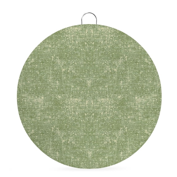 Welcome Sign for Front Door, Green Terracotta Splatter Round Metal Wall Art Wreaths, Boho Mottled Vintage Rustic Outdoor Indoor Wall Hanging Sign for Porch Decor Housewarming Gifts 5.9 Inch