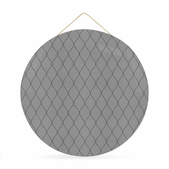 Welcome Sign for Front Door, Grey Lattice Geometric Round Metal Wall Art Wreaths, Aesthetics Luxury Abstract Art Outdoor Indoor Wall Hanging Sign for Porch Decor Housewarming Gifts 11.8 Inch