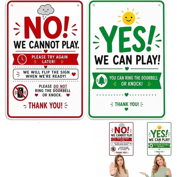 Welcome Sign for Front Door and Home Office, Reversible Metal Welcome Door Hanger, Quiet Time Door Sign for Household, Yes No Privacy Notice for Entryway