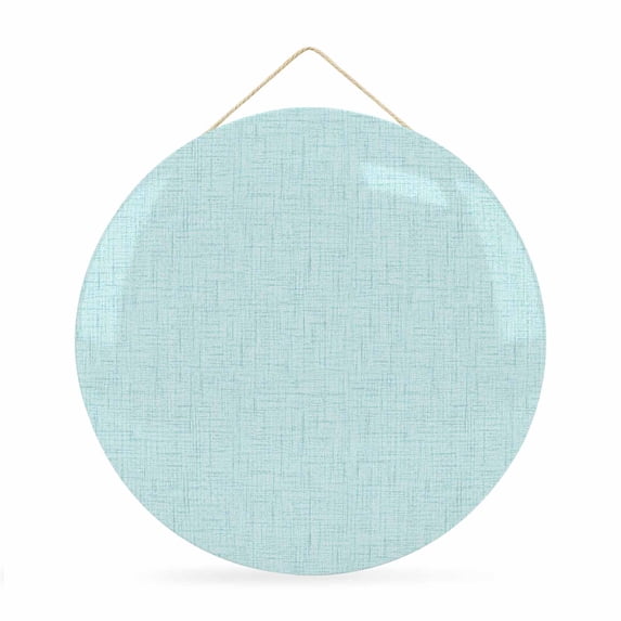 Welcome Sign for Front Door, Ice Mint Round Metal Wall Art Wreaths, Rustic Farmhouse Solid Color Outdoor Indoor Wall Hanging Sign for Porch Decor Housewarming Gifts 11.8 Inch