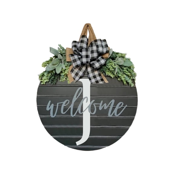Welcome Sign for Front Door,Last Name Signs for Home,Personalized Home Decor,Initial Door Decorations Hanging,Monogram Front Door Wreaths,Farmhouse Wall Decor