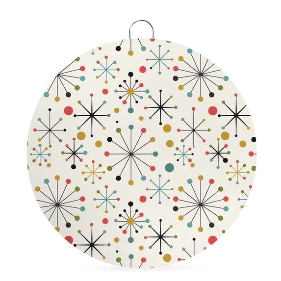Welcome Sign for Front Door,Middle Century Round Metal Welcome Front Porch Decoration,Geometric Modern Abstract Vintage Wall Hanging Sign for Living Room Kitchen Hallway Housewarming Gift 6''