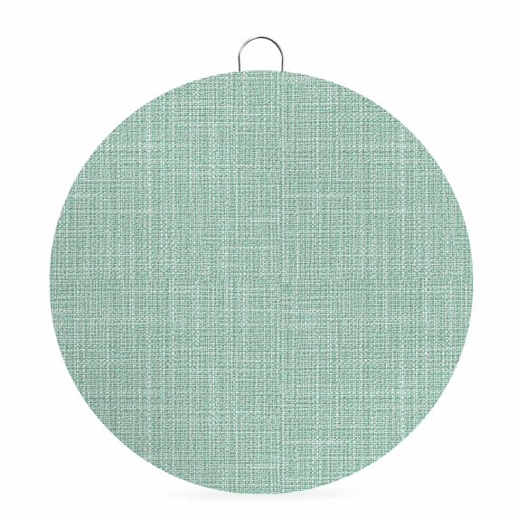Welcome Sign for Front Door, Mint Green Round Metal Wall Art Wreaths, Rustic Farmhouse Solid Color Outdoor Indoor Wall Hanging Sign for Porch Decor Housewarming Gifts 5.9 Inch
