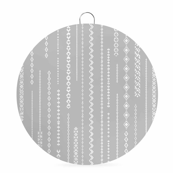 Welcome Sign for Front Door, Modern Minimalist Art Round Metal Wall Art Wreaths, Gray Simple Geometric Lines Art Outdoor Indoor Wall Hanging Sign for Porch Decor Housewarming Gifts 5.9 Inch