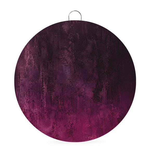Welcome Sign for Front Door, Pink Black Ombre Round Metal Wall Art Wreaths, Modern Abstract Art Oil Paint Gradient Outdoor Indoor Wall Hanging Sign for Porch Decor Housewarming Gifts 5.9 Inch