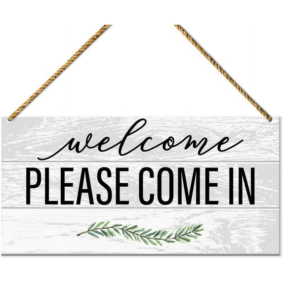 Welcome Sign for Front Door Porch, Home Office Welcome Hello Sign Decor for Wall Decorations, Housewarming Gifts for New House Home Women Men, Welcome Please Come in