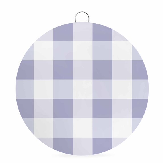 Welcome Sign for Front Door,Purple Plaid Round Metal Welcome Front Porch Decoration,Spring Summer Farmhouse Buffalo Checkered Wall Hanging Sign for Living Room Kitchen Hallway Housewarming Gift 6''