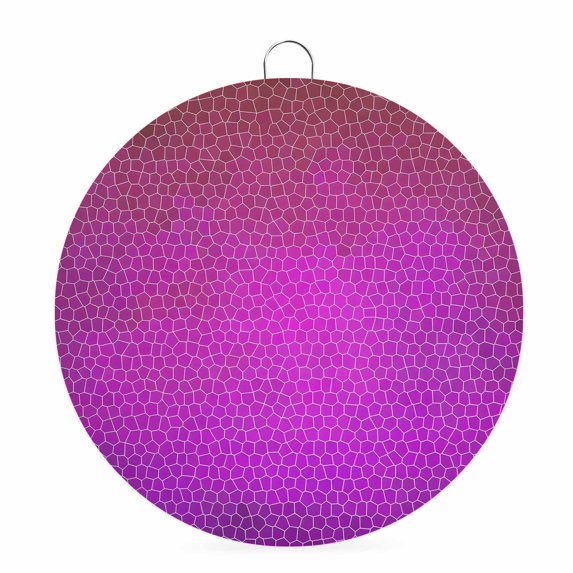 Welcome Sign for Front Door, Purple Red Ombre Round Metal Wall Art Wreaths, Geometric Stained Glass Outdoor Indoor Wall Hanging Sign for Porch Decor Housewarming Gifts 5.9 Inch